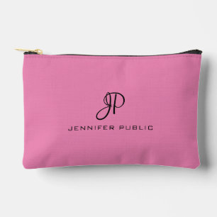 Typografie Monogram Sjabloon Stijlvolle Solid Pink Etui