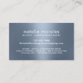 Typografie-mosterd blauw van de notaris van de tek visitekaartje (Achterkant)