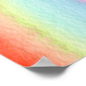 Typografie Motivatie Quote Waterverf Rainbow Poster (Hoek)