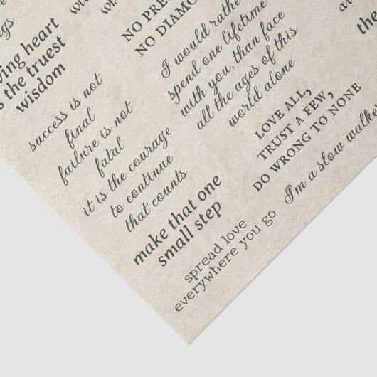  Typografie Motivatie Quotes Tissuepapier (Detail)