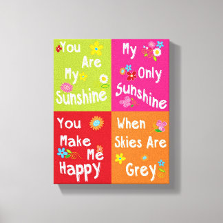 Typografie motivatie zinnen - collage canvas afdruk