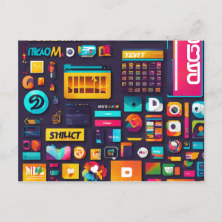 Typografie MOV: Draag uw woorden Briefkaart