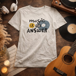Typografie Muziek Is Het Antwoord Motiverende Quot Tri-Blend Shirt