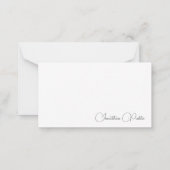 Typografie Naam Elegant Minimalist Sjabloon (Achterkant)