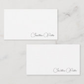 Typografie Naam Elegant Minimalist Sjabloon (Voorkant / Achterkant)