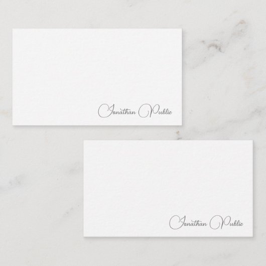 Typografie Naam Elegant Minimalist Sjabloon (Voorkant / Achterkant)