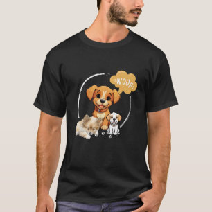 Typografie Naam en foto Pet's Simple Modern Cool T-shirt