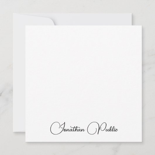 Typografie Naam Modern Elegant Sjabloon (Achterkant)