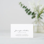 Typografie Naam Modern Professioneel Elegant Eenvo Visitekaartje (Staand voorkant)