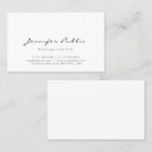 Typografie Naam Modern Professioneel Elegant Eenvo Visitekaartje (Voorkant / Achterkant)