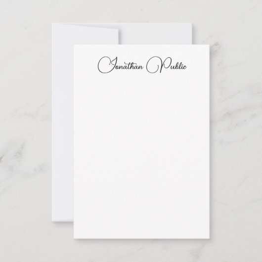 Typografie Naam Sjabloon Elegant Modern Verticaal (Voorkant)