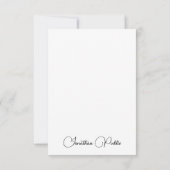 Typografie Naam Sjabloon Elegant Modern Verticaal (Achterkant)