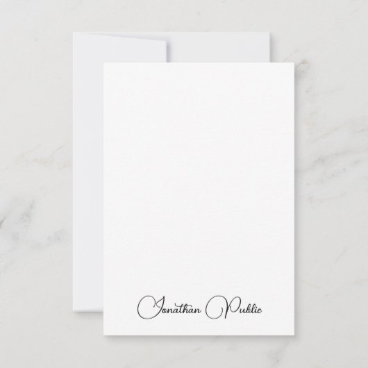 Typografie Naam Sjabloon Elegant Modern Verticaal (Achterkant)