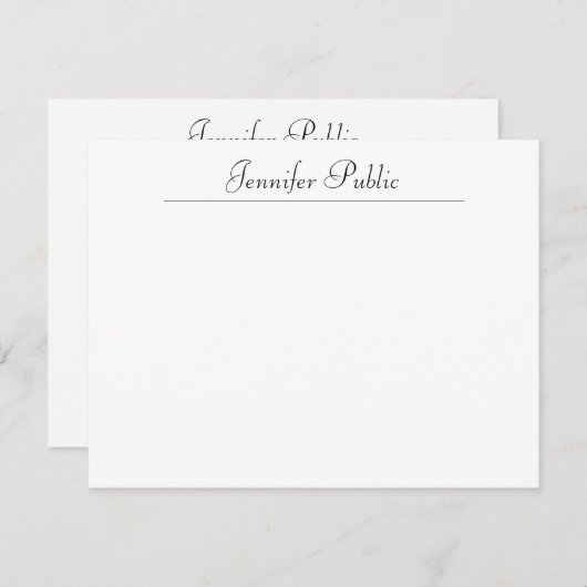 Typografie Naam Tekst Moderne Minimale Sjabloon (Voorkant / Achterkant)