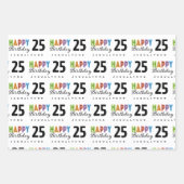 Typografie Naam Verjaardag Wrapping Paper (Voorkant)