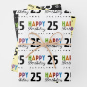 Typografie Naam Verjaardag Wrapping Paper (In situ)