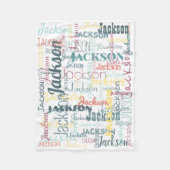 Typografie Neutrale kleuren van het babypatroon Fleece Deken (Voorkant)