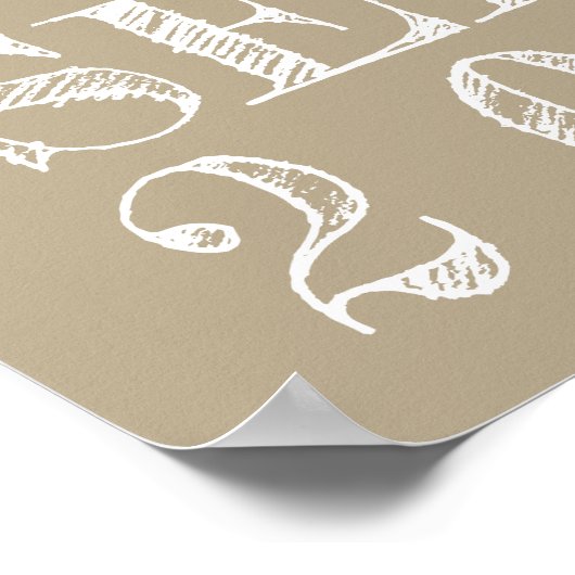 Typografie Neutrale Moderne Foto Poster (Hoek)