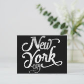  typografie New York City Briefkaart (Staand voorkant)