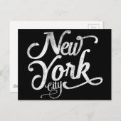  typografie New York City Briefkaart (Voorkant / Achterkant)