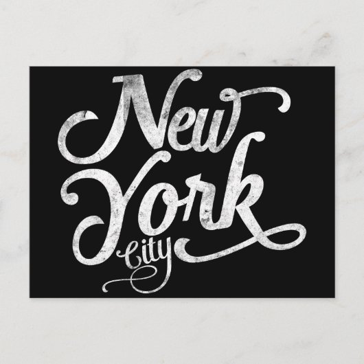  typografie New York City Briefkaart (Voorkant)