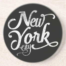  typografie New York City Zandsteen Onderzetter