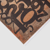 Typografie Nummers ontkoppelen van collage tissuep Tissuepapier (Detail)