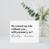 Typografie Officieel voorstel huwt ons Kaart (Staand voorkant)