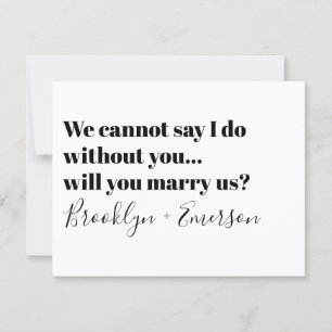 Typografie Officieel voorstel huwt ons Kaart