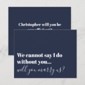 Typografie Officieel voorstel Marry Us Uitnodiging (Voorkant / Achterkant)