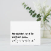 Typografie Officieel voorstel Marry Us Uitnodiging (Staand voorkant)