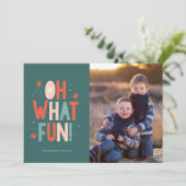 Typografie Oh wat leuk! Kaart voor Kerstmis (Staand voorkant)