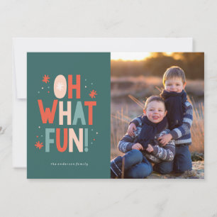 Typografie Oh wat leuk! Kaart voor Kerstmis