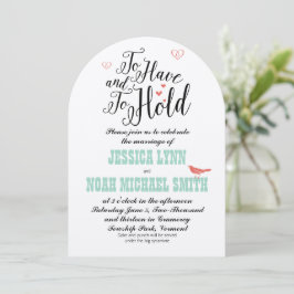 Typografie 'Om te hebben en te houden' Mint Koraal Kaart