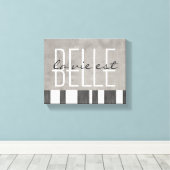 typografie omwikkeld canvas la vie est belle afdruk (Insitu (Houten vloer))