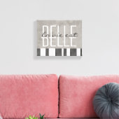 typografie omwikkeld canvas la vie est belle afdruk (Insitu (Woonkamer))