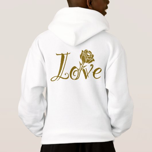 Typografie ontmoet Natuur: het liefde Roos (Achterkant)