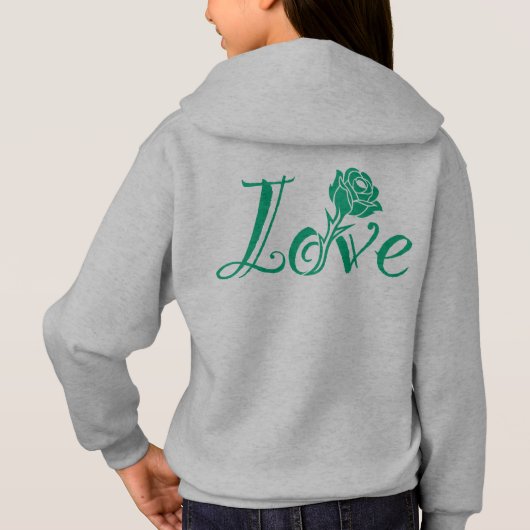 Typografie ontmoet Natuur: het liefde Roos (Achterkant)