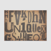 Typografie Ontvlechtings- of onderhuidpapier Tissuepapier (Voorkant)