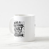 Typografie ontwerp Motiverend Koffiemok (Voorkant links)