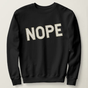 Typografie ontwerp NOPE vet lettertype Trui