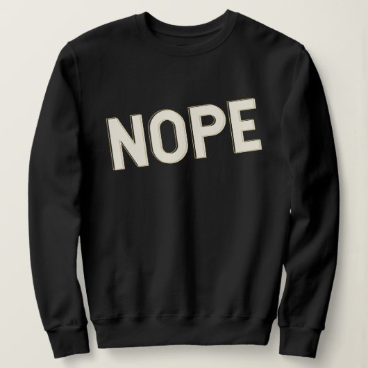 Typografie ontwerp NOPE vet lettertype Trui (Design voorkant)