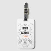 Typografie-ontwerp voor terug naar school bagagelabel (Voorkant (verticaal))