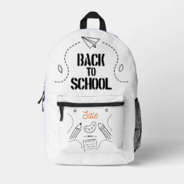 Typografie ontwerp voor terug naar school bedrukte rugzak