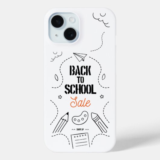 Typografie-ontwerp voor terug naar school Case-Mate iPhone case (Achterkant)