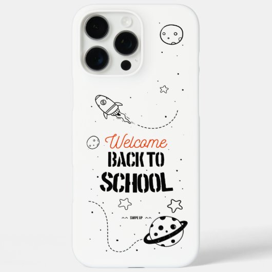 Typografie ontwerp voor terug naar school Case-Mate iPhone case (Achterkant)