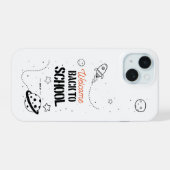 Typografie ontwerp voor terug naar school iPhone 15 case (Achterkant horizontaal)