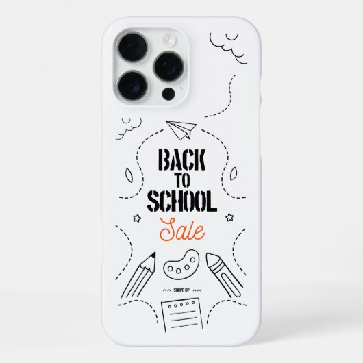 Typografie ontwerp voor terug naar school iPhone hoesje (Achterkant)