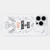 Typografie ontwerp voor terug naar school iPhone hoesje (Achterkant horizontaal)
