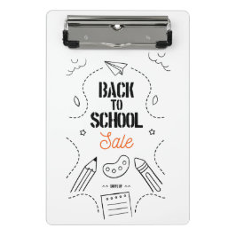 Typografie ontwerp voor terug naar school mini klembord